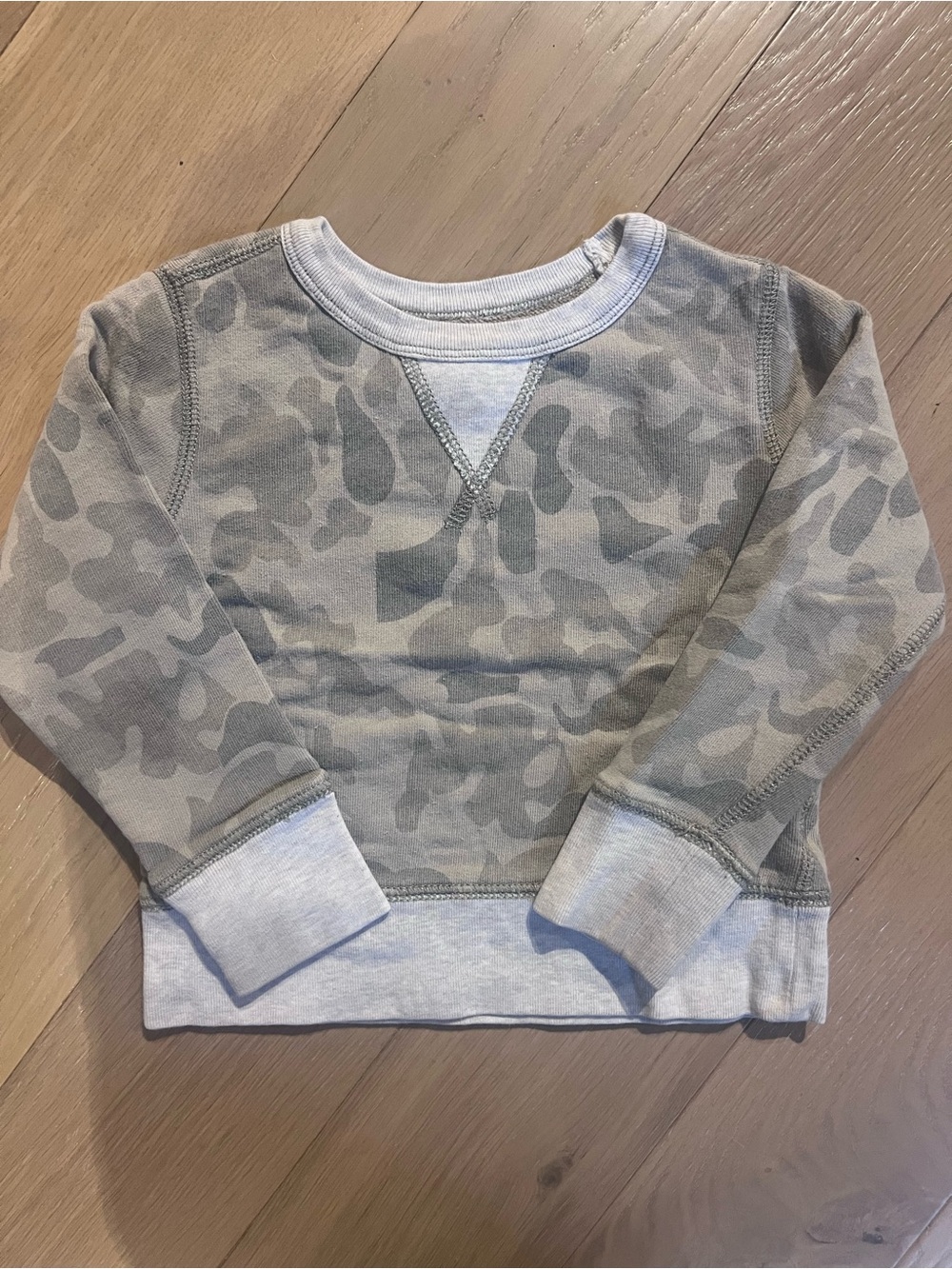 Crewcuts Gray Camo Crewneck Sweatshirt